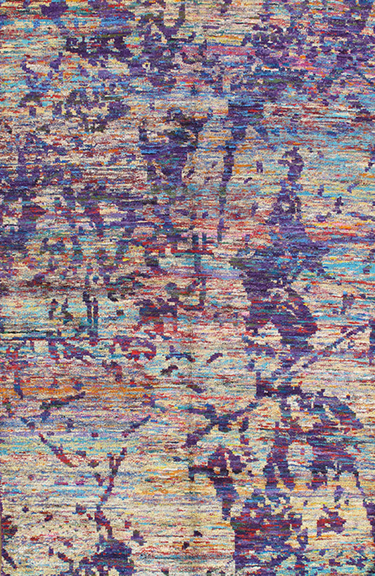 SM1018-D-N009 - Sari Silk Hand Woven Modern Rug