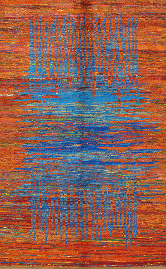 SM1021-D-N005 - Sari Silk Hand Woven Modern Rug