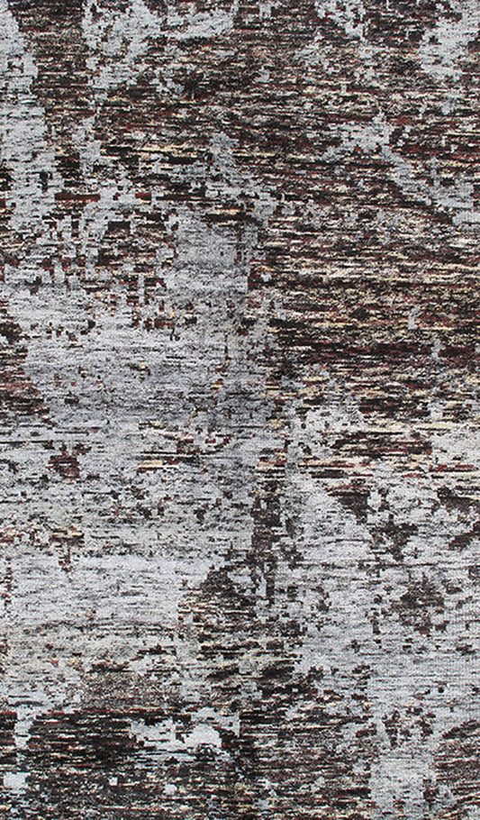 SM1022-D-NOO1 - Sari Silk Hand Woven Modern Rug