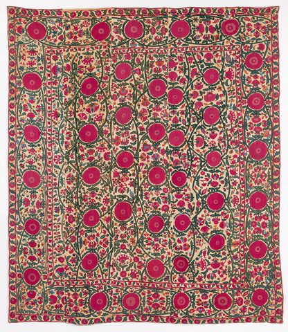 CU-1563 - Antique Uzbek Suzani Embroidery 1st Half of 19th Century