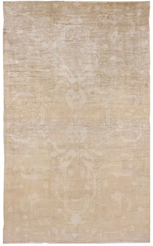 U-1086 - Antique Subdued Turkish Oushak Rug