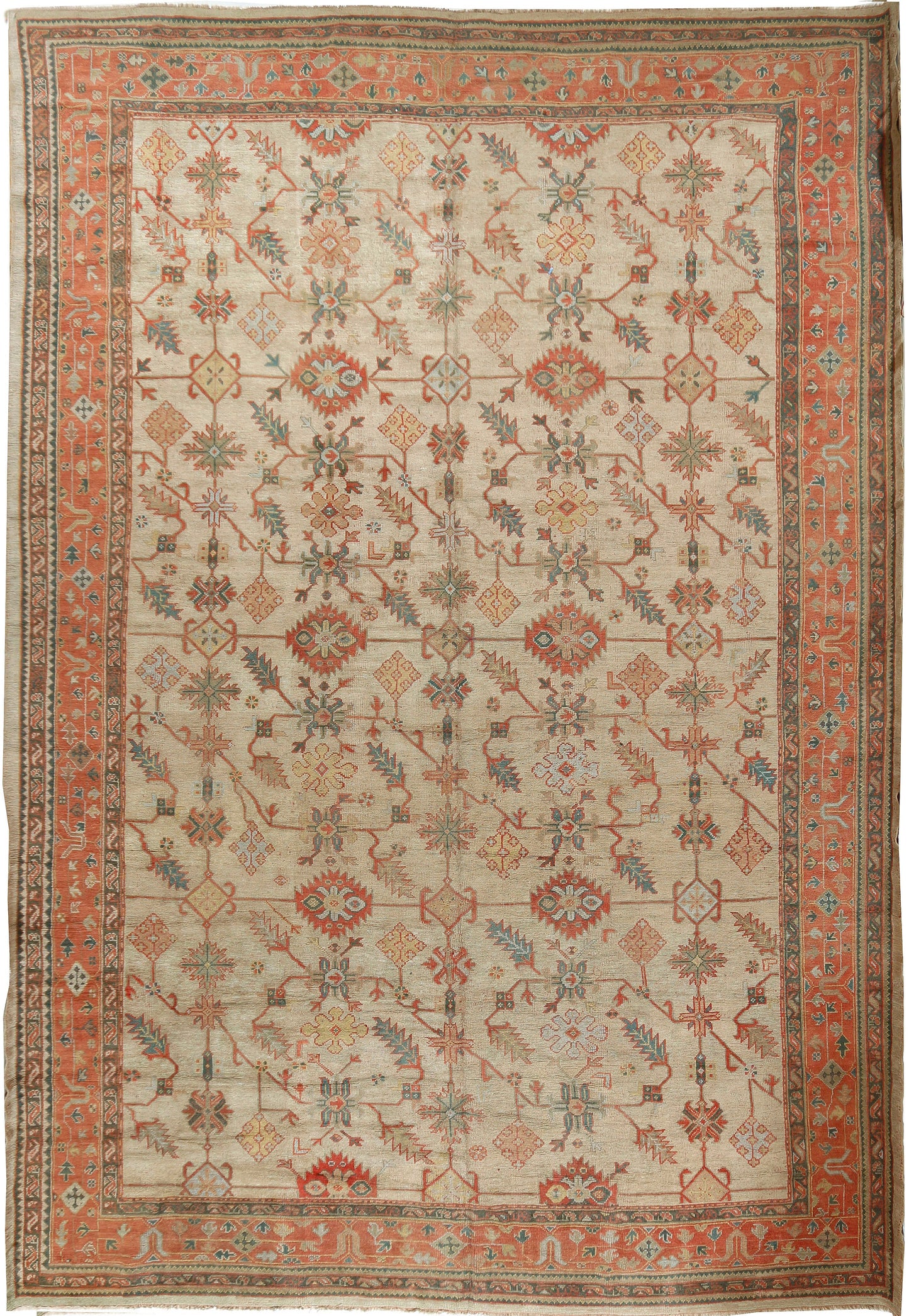 U-1171 - Oversize Antique Turkish Oushak Rug