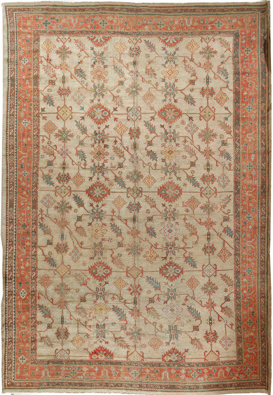 U-1171 - Oversize Antique Turkish Oushak Rug