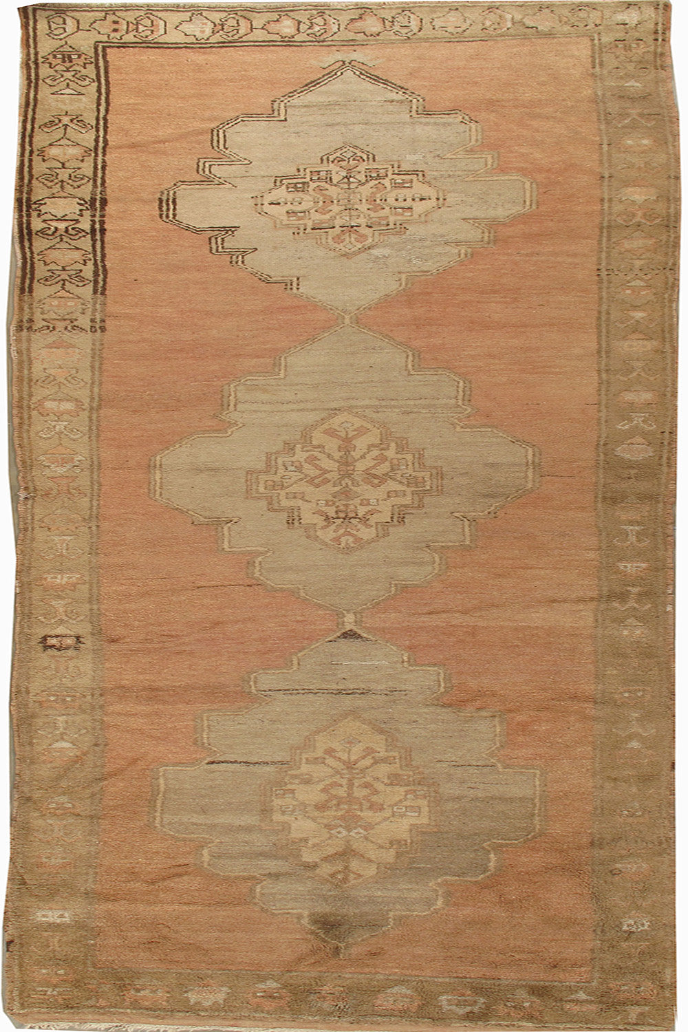 U-1340 - Antique Subdued Oushak Gallery Size Rug