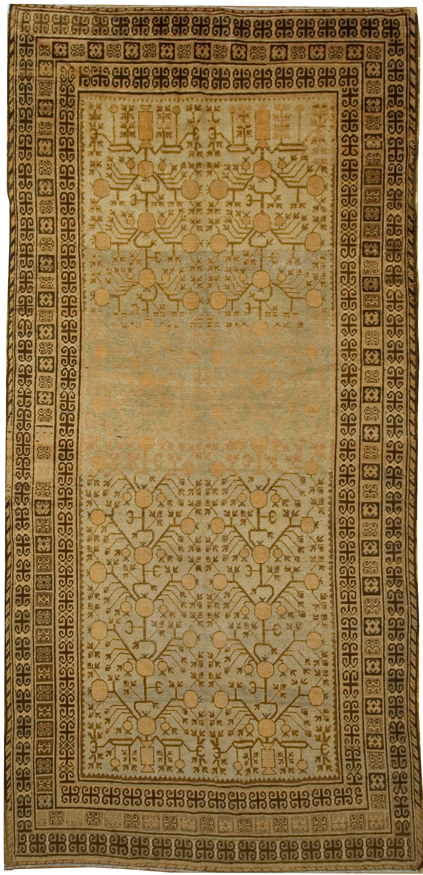 U-1356 - Antique Subdued Khotan Gallery Size Rug
