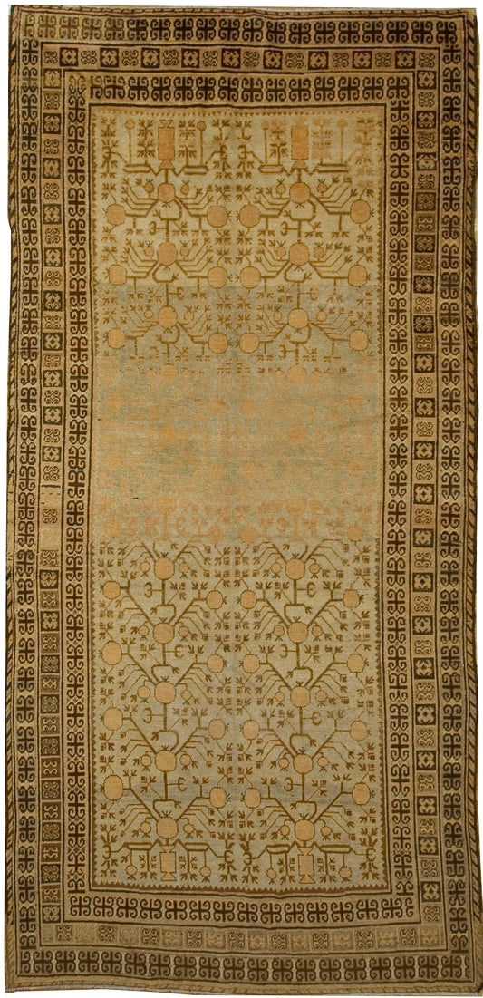 U-1356 - Antique Subdued Khotan Gallery Size Rug