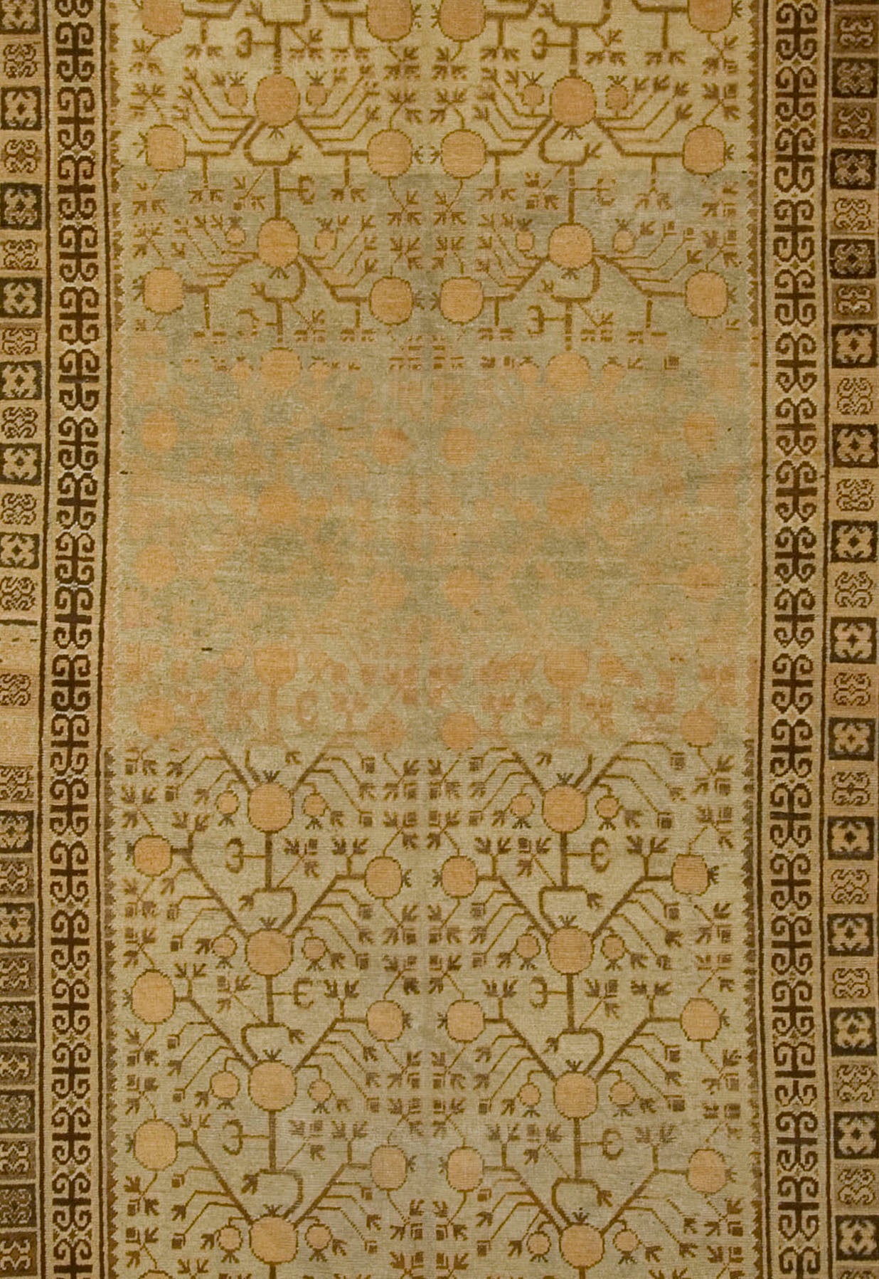 U-1356 - Antique Subdued Khotan Gallery Size Rug
