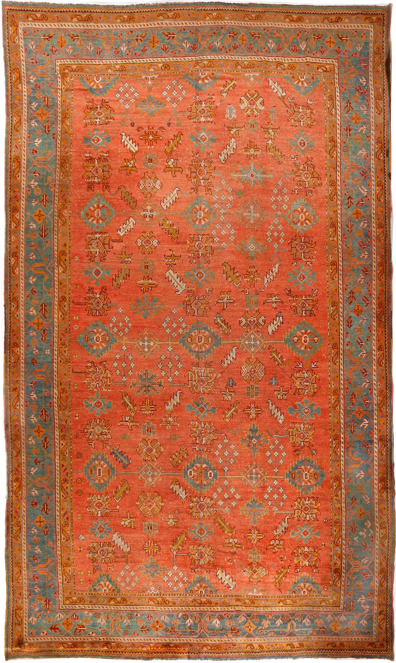 U-1365 - Antique Turkish Oushak Rug