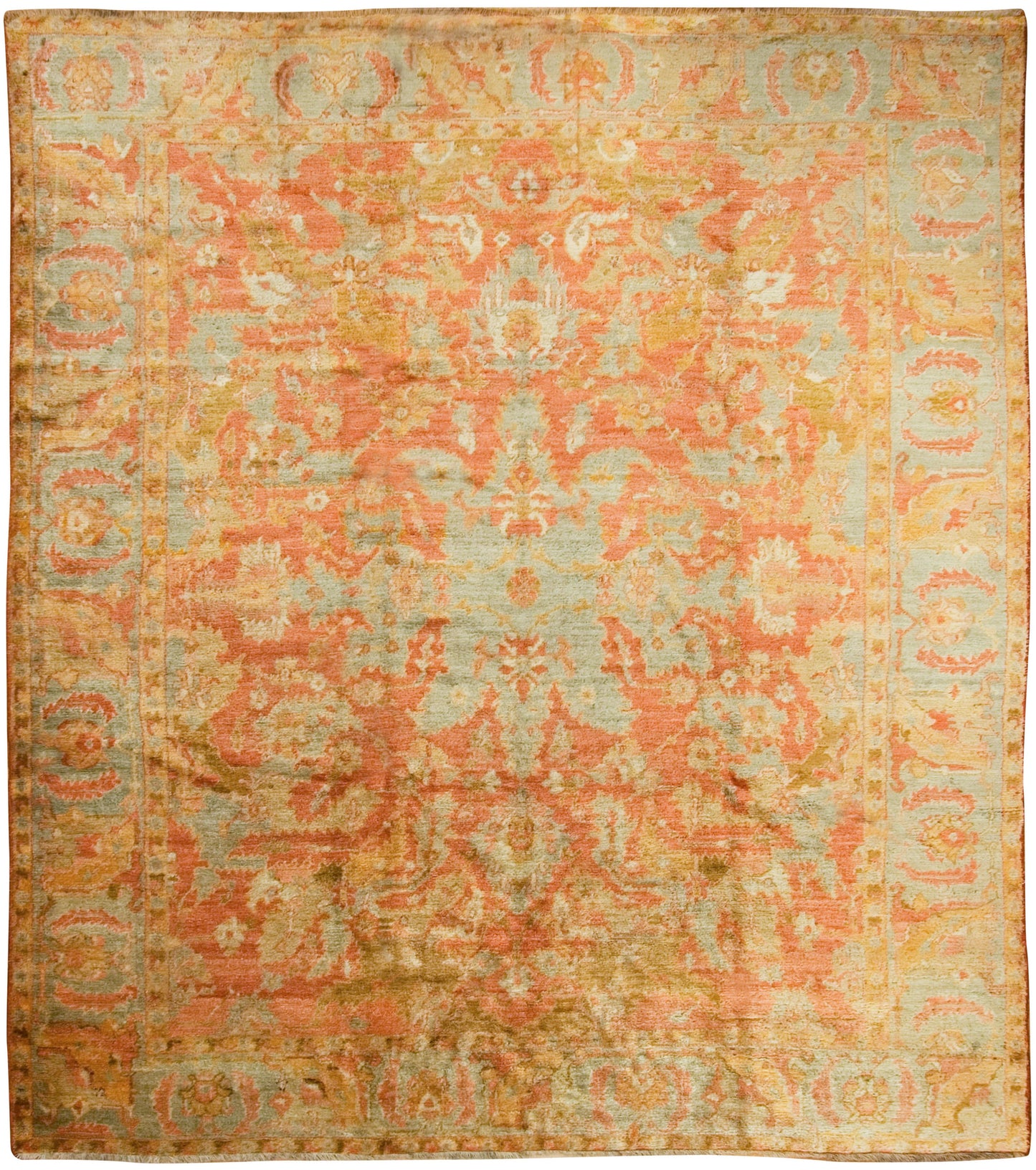 U-1584 - Antique Turkish Angora Oushak Rug