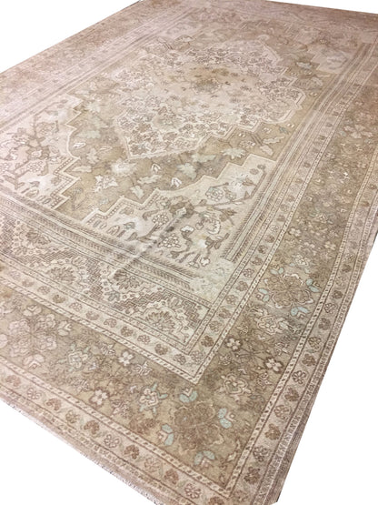 U-1638 - Antique Subdued Turkish Oushak Rug