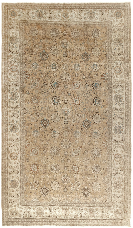 U-1654 - Antique Subdued Persian Tabriz Rug