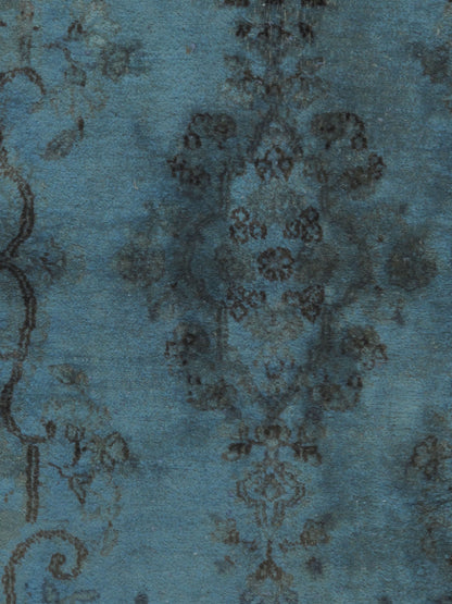 U-1980 - Vintage Persian  Over Dyed Kirman Rug
