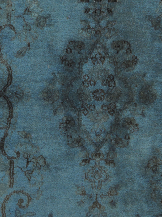 U-1980 - Vintage Persian  Over Dyed Kirman Rug