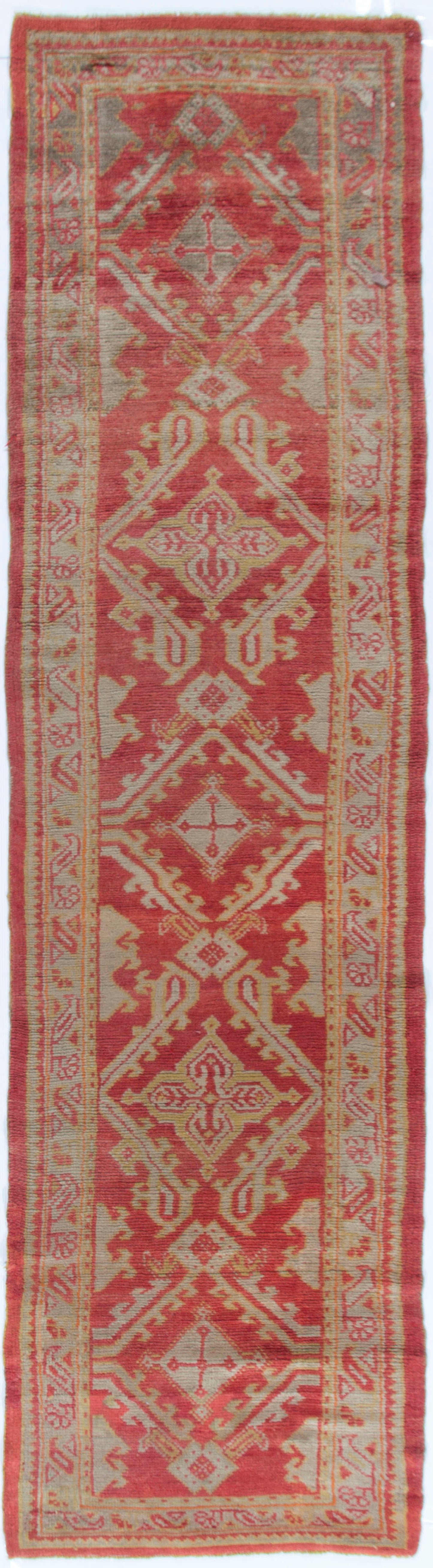 U-2046 - Antique Turkish Oushak Runner Rug
