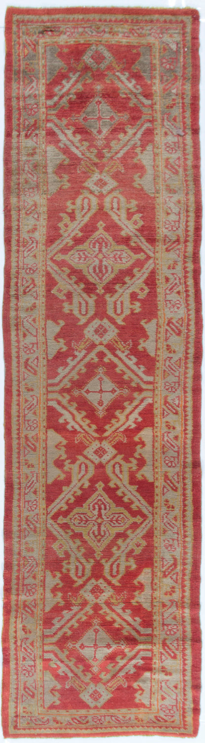 U-2046 - Antique Turkish Oushak Runner Rug