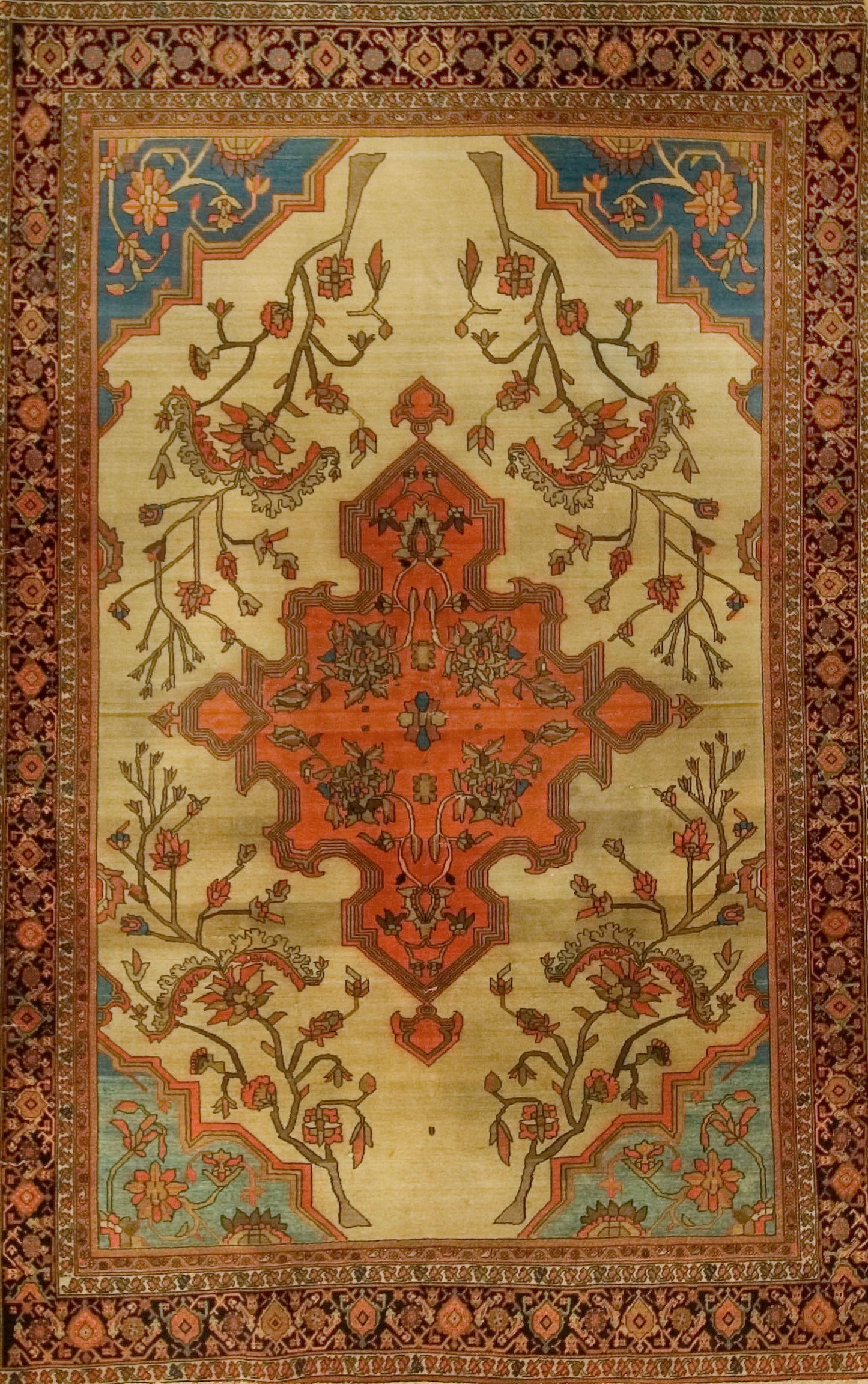 U-2239 - Antique Persian Sarouk Rug