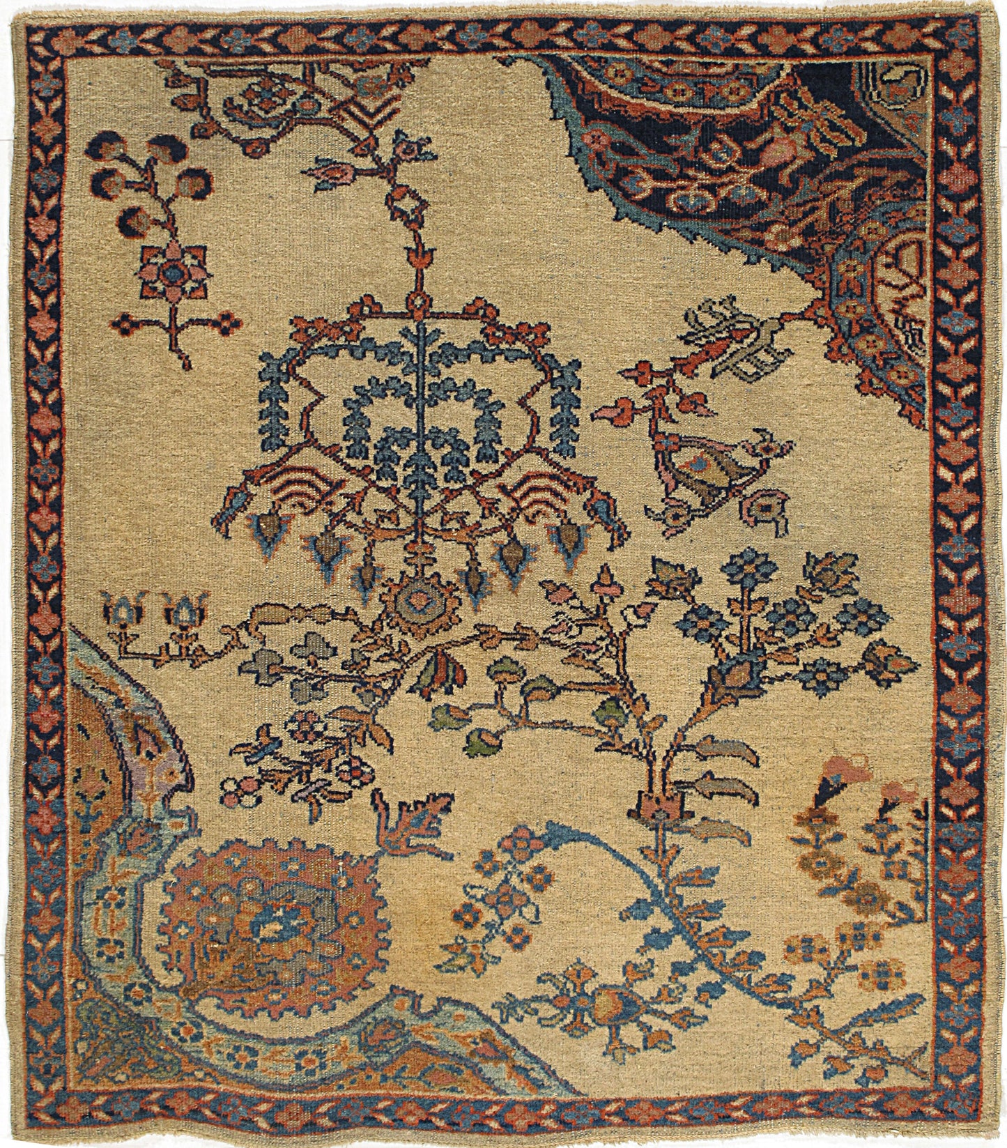 U-2501A - Antique Persian Sultanabad Rug