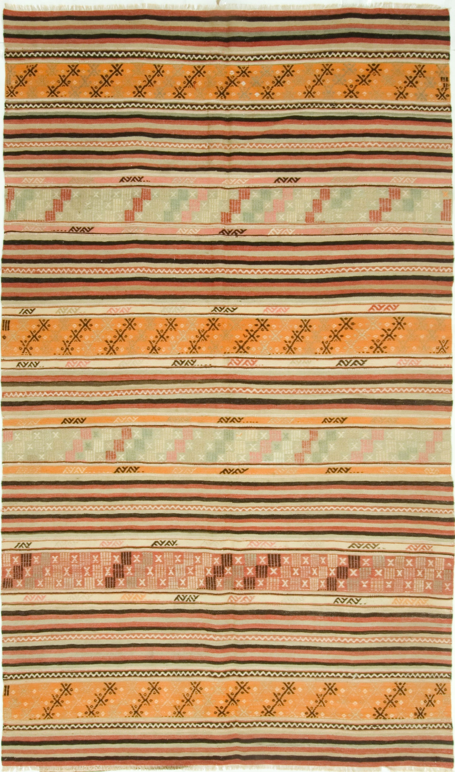 U-2537 - Vintage Turkish Kilim Rug