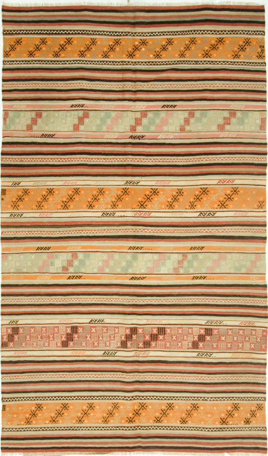U-2537 - Vintage Turkish Kilim Rug