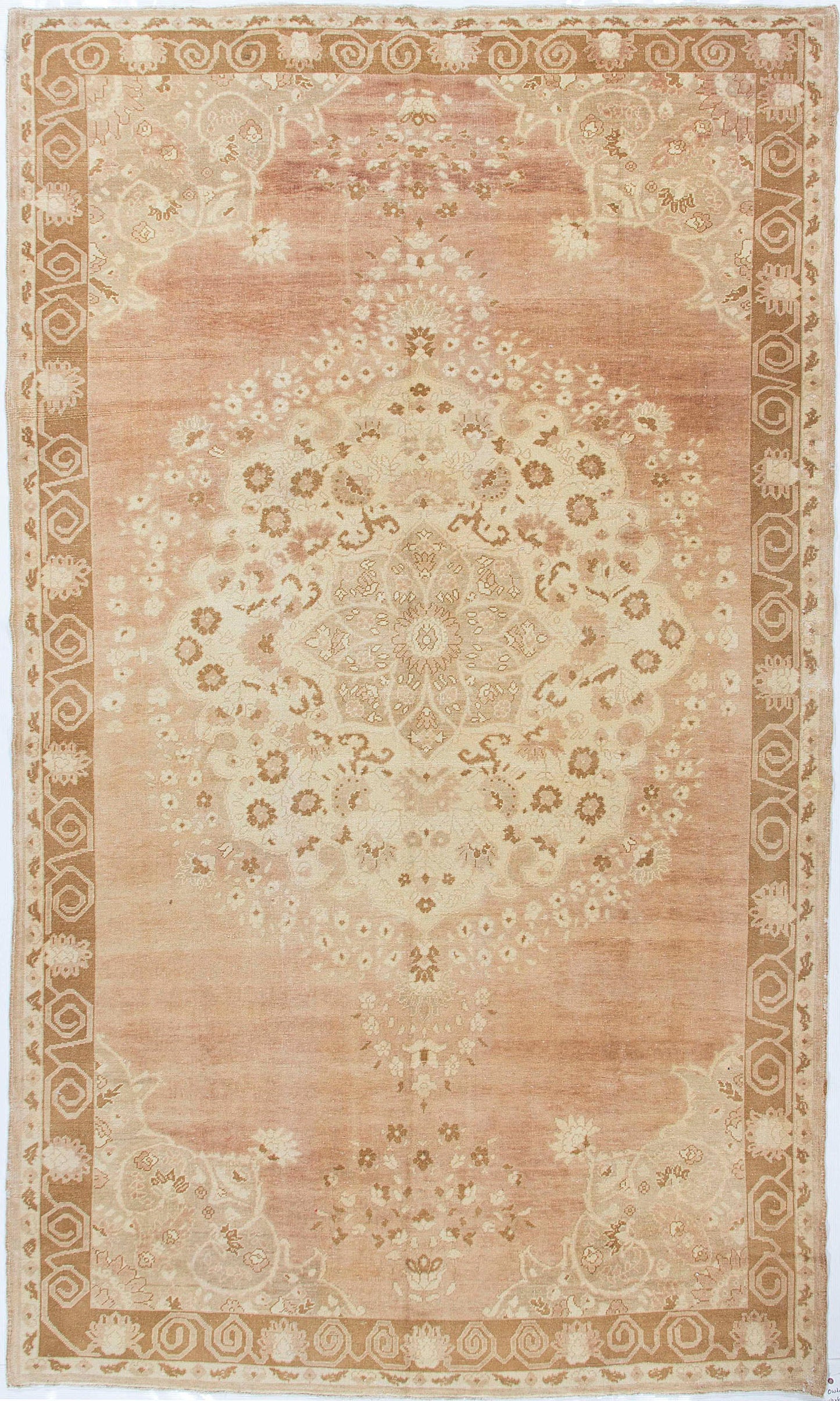 U-2776 - Vintage Subdued Turkish Oushak Rug