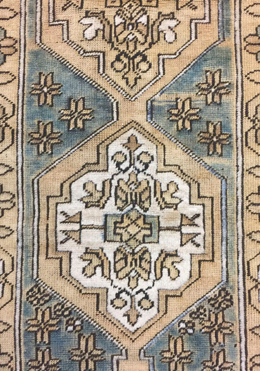 U-2780 - Vintage Subdued Turkish Oushak Rug