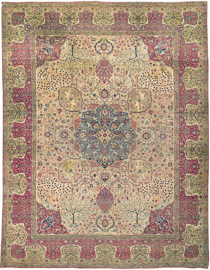 U-2806 - Oversize Antique Persian Kerman Rug