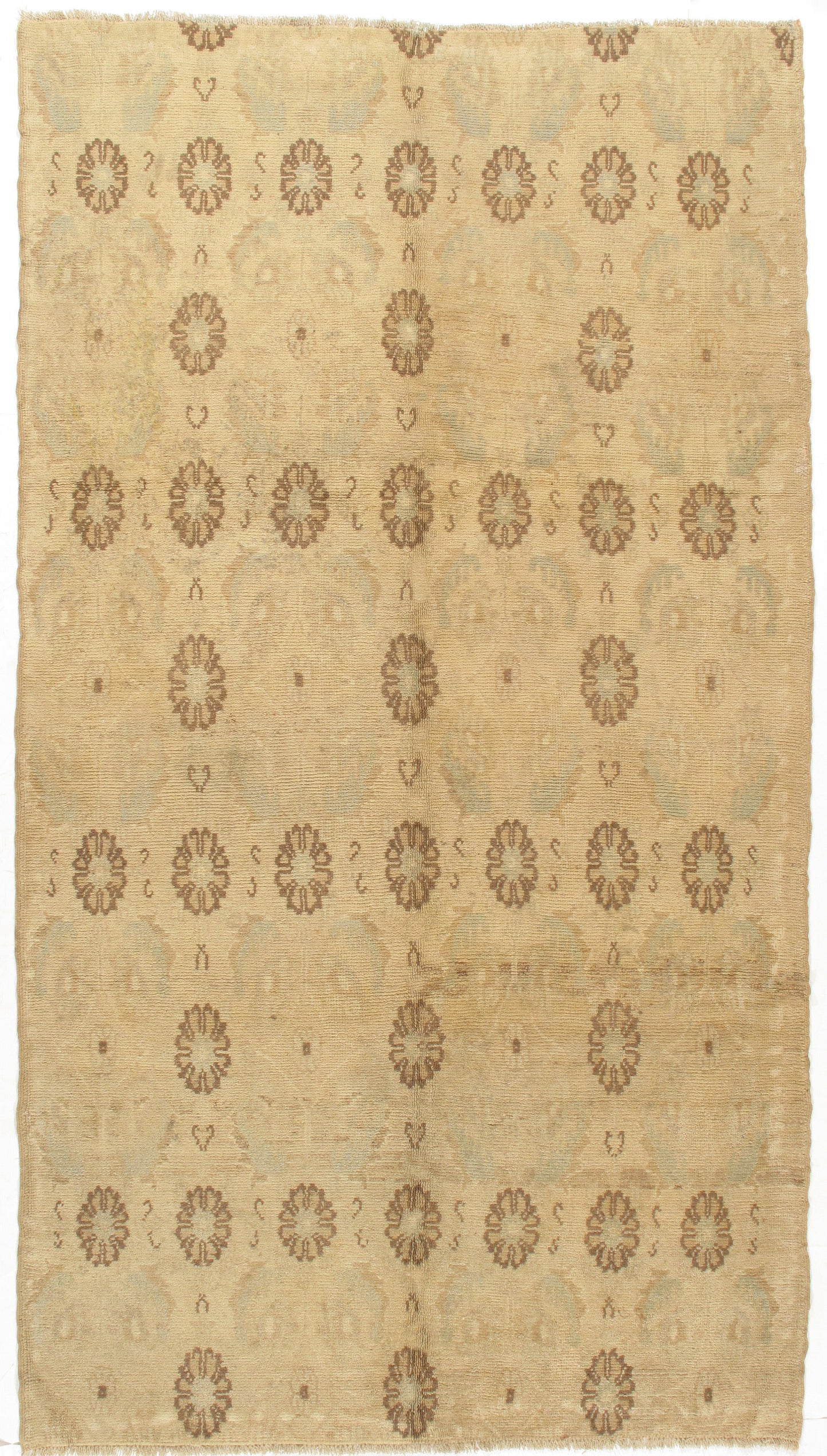 U-3042 - Vintage Subdued Turkish Oushak Rug