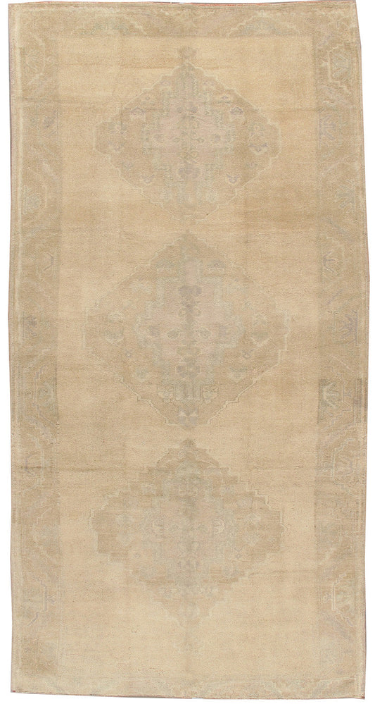U-3255 - Vintage Subdued Turkish Oushak Rug