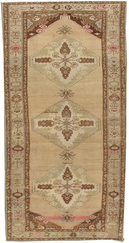 U-3340 - Vintage Subdued Turkish Kars Rug