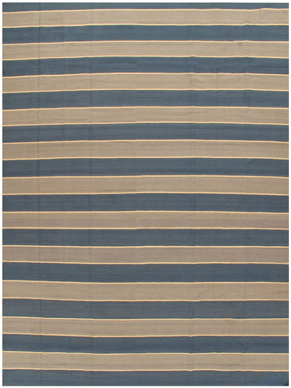 N-3556 - Kilim Blue Hand Woven Rug