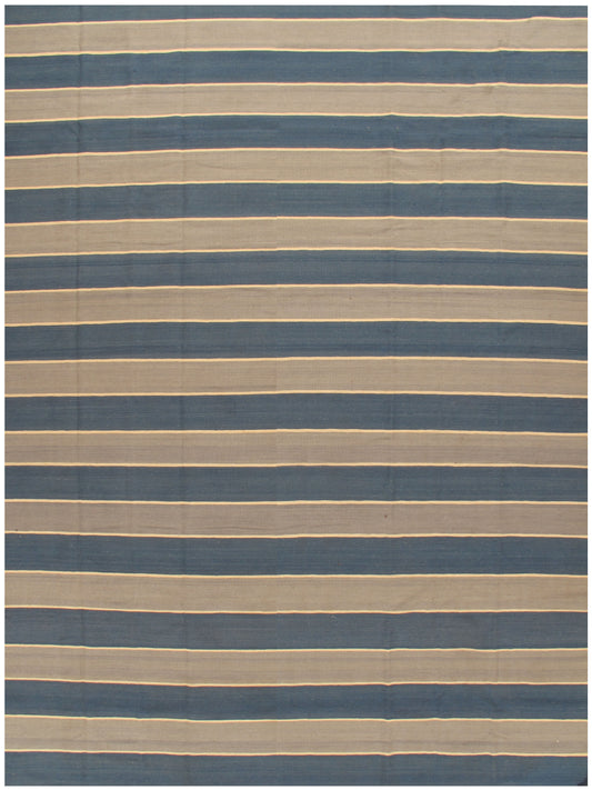 N-3556 - Kilim Blue Hand Woven Rug