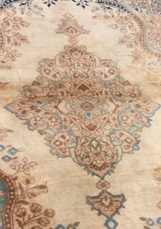 U-3584 - Vintage Persian Kerman Rug