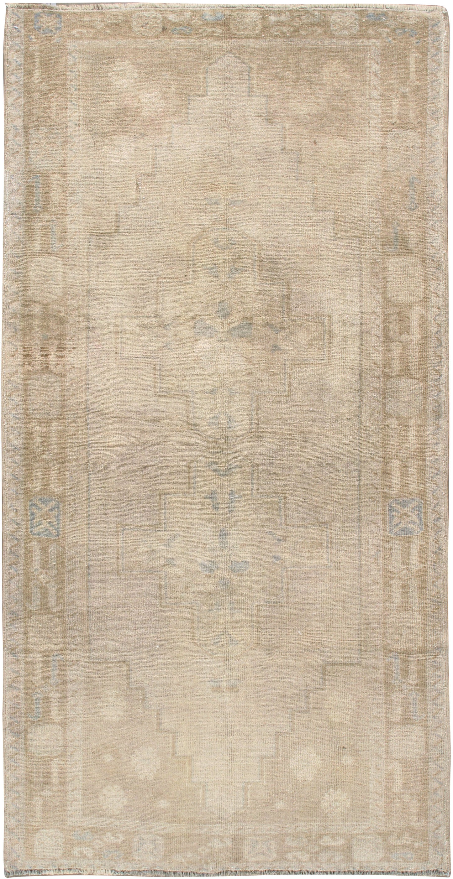 U-3787 - Vintage Subdued Turkish Oushak Rug