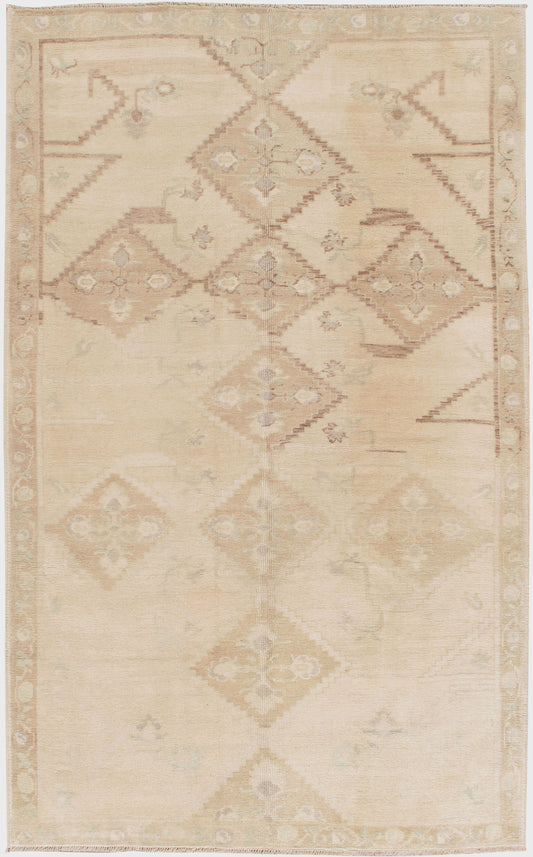 U-3815 - Vintage Subdued Turkish Oushak Rug
