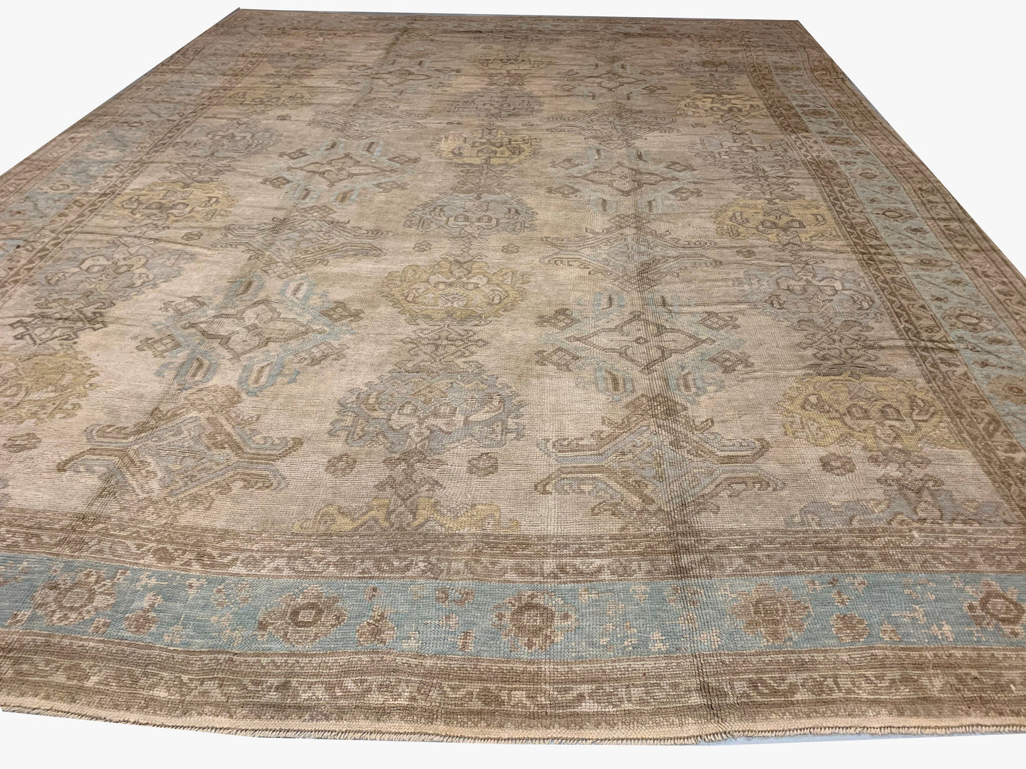 U-3838 - Antique Turkish Oushak Rug