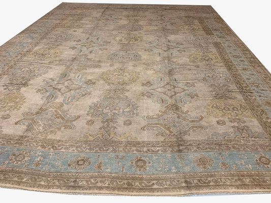 U-3838 - Antique Turkish Oushak Rug