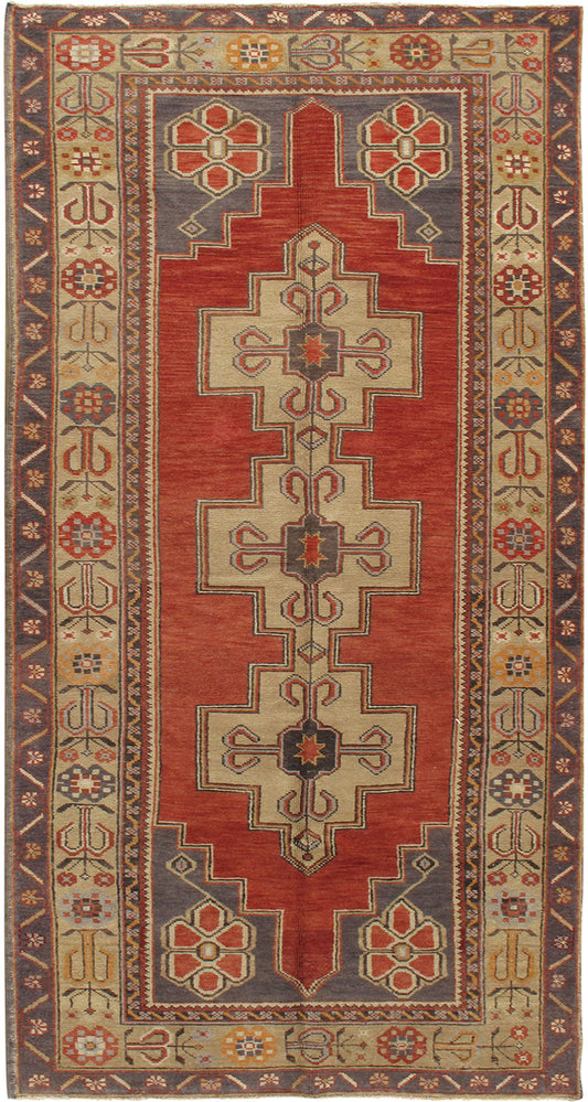 U-3852 - Vintage Turkish Oushak Rug Runner