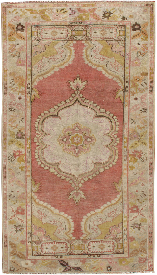 U-3879 - Vintage Turkish Oushak Rug