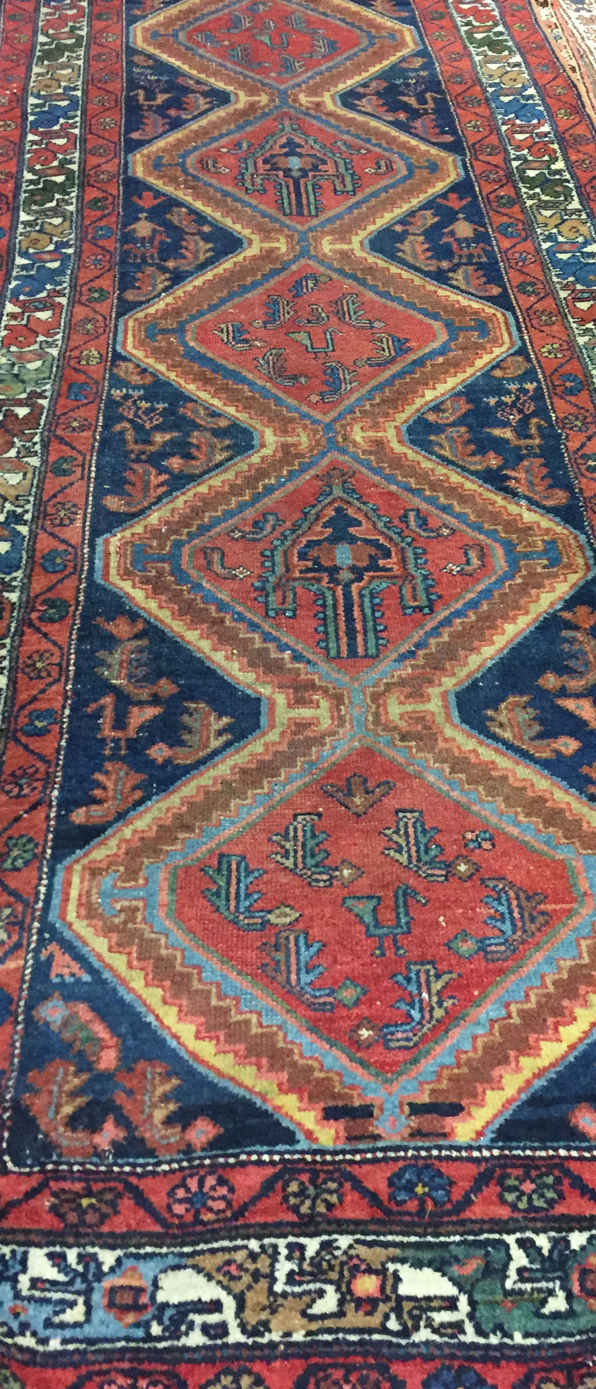 U-4100 - Vintage Persian Malayer Runner Rug