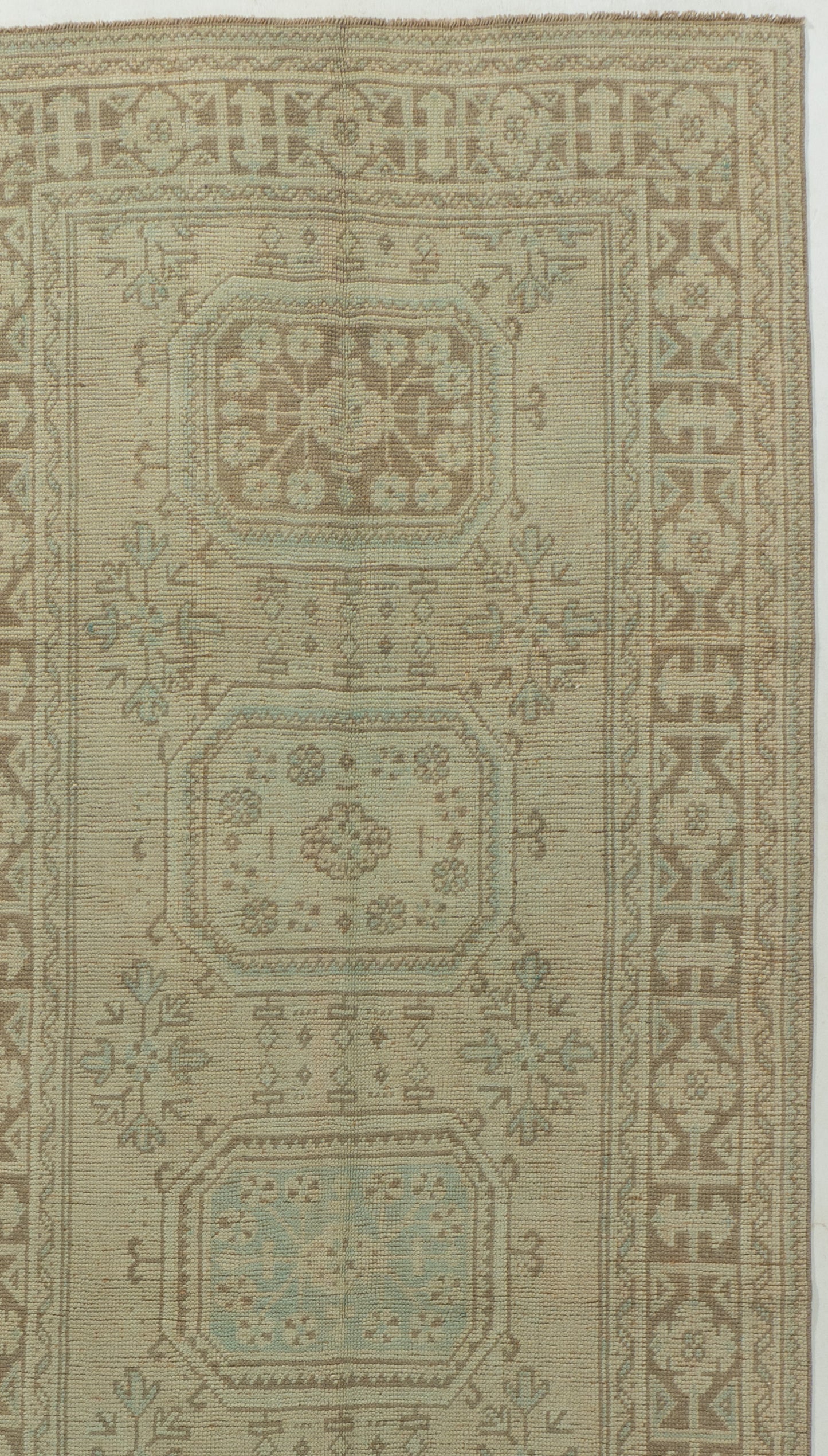 U-4907 - Vintage Subdued Turkish Oushak Runner