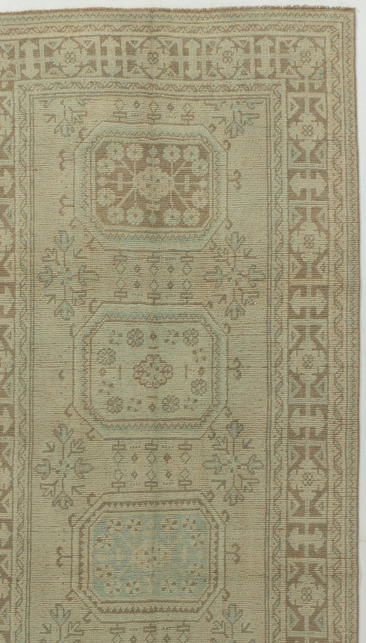 U-4907 - Vintage Subdued Turkish Oushak Runner