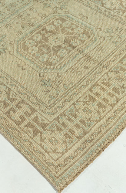 U-4907 - Vintage Subdued Turkish Oushak Runner
