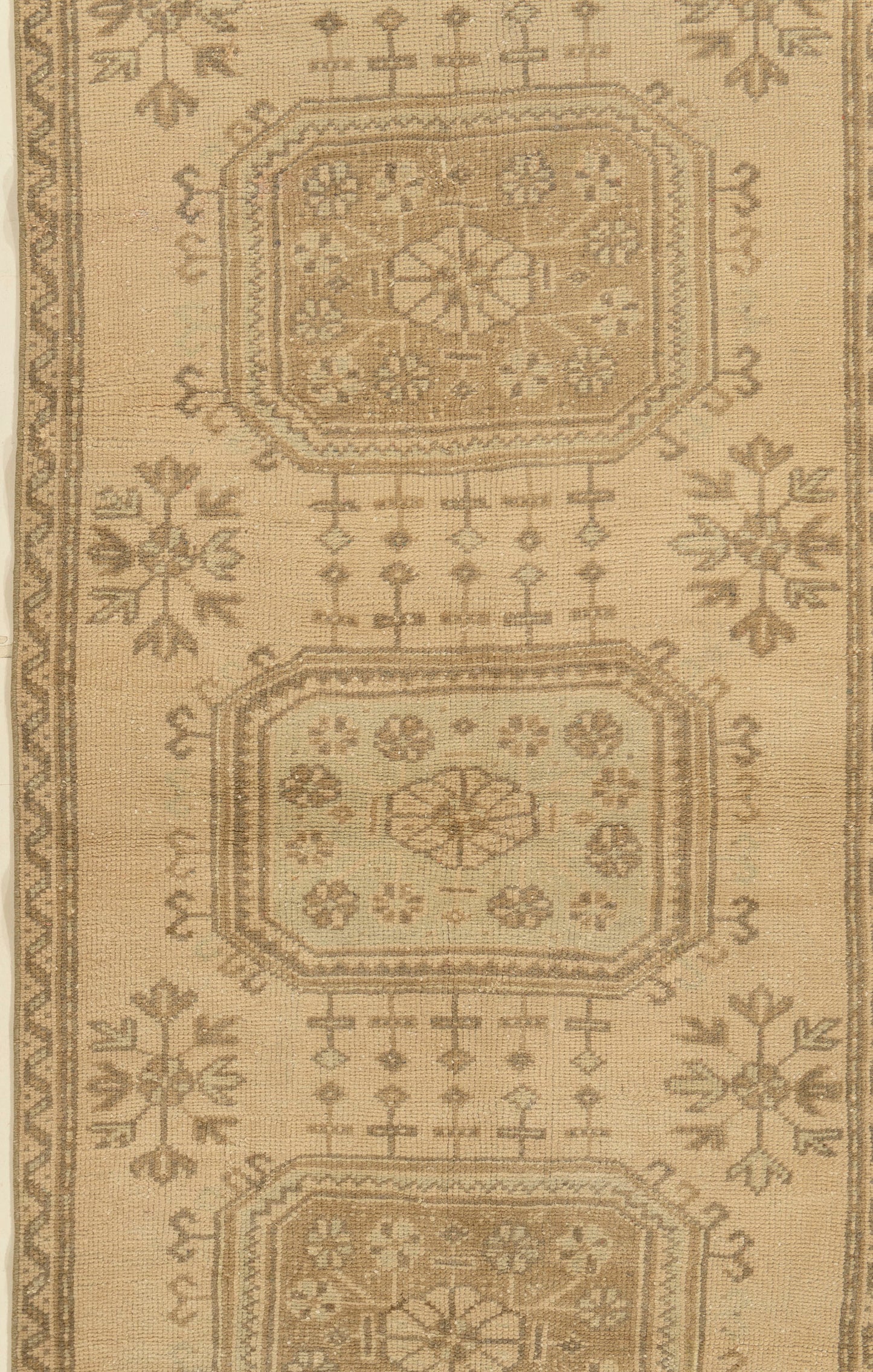 U-4908 - Vintage Subdued Turkish Oushak Runner