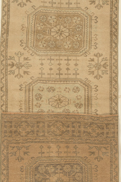 U-4908 - Vintage Subdued Turkish Oushak Runner