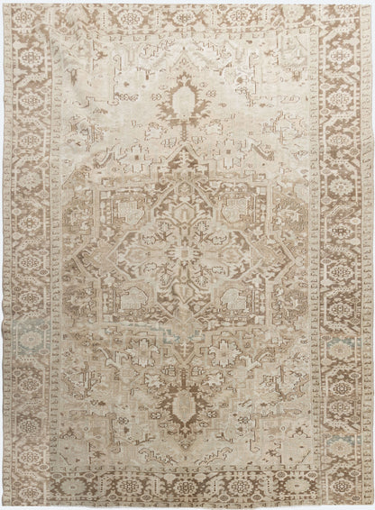 U-5067 - Vintage Subdued Persian Heriz Rug