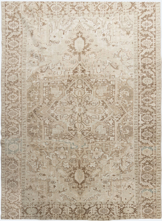 U-5067 - Vintage Subdued Persian Heriz Rug