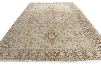 U-5067 - Vintage Subdued Persian Heriz Rug