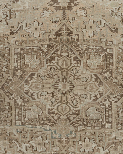 U-5067 - Vintage Subdued Persian Heriz Rug