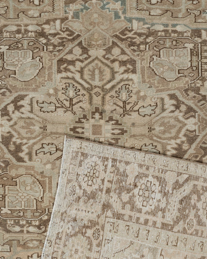 U-5067 - Vintage Subdued Persian Heriz Rug