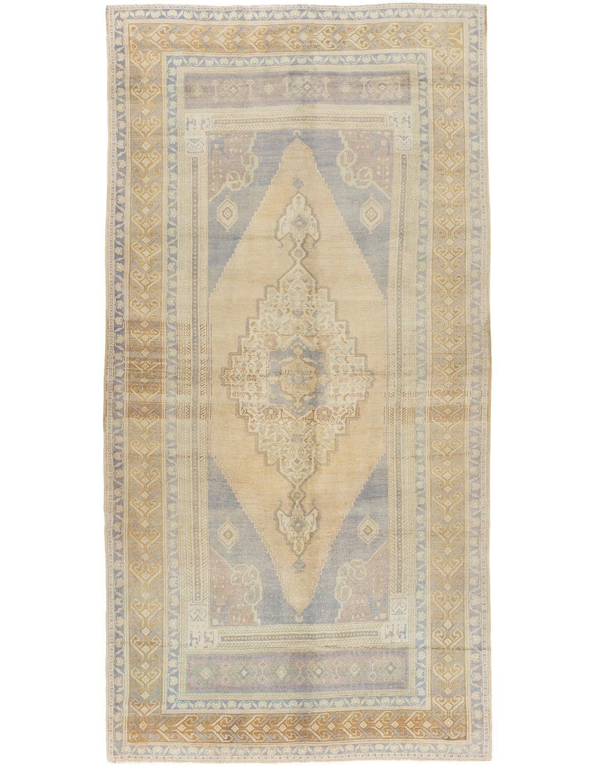 U-5090 - Vintage Subdued Turkish Oushak Rug